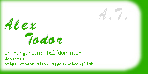 alex todor business card